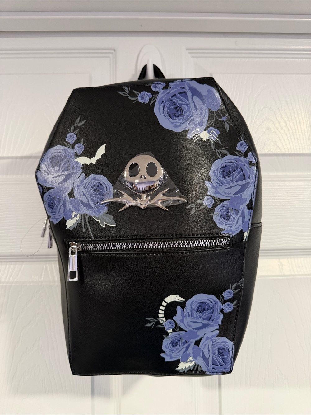 Nightmare Before Christmas Backpack with Purple Rose Accents